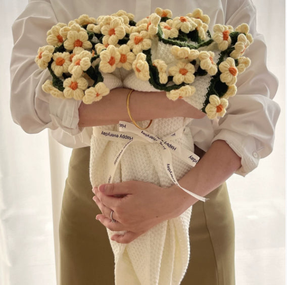 Rose Bouquet Blanket Handmade Nap Flower Blanket