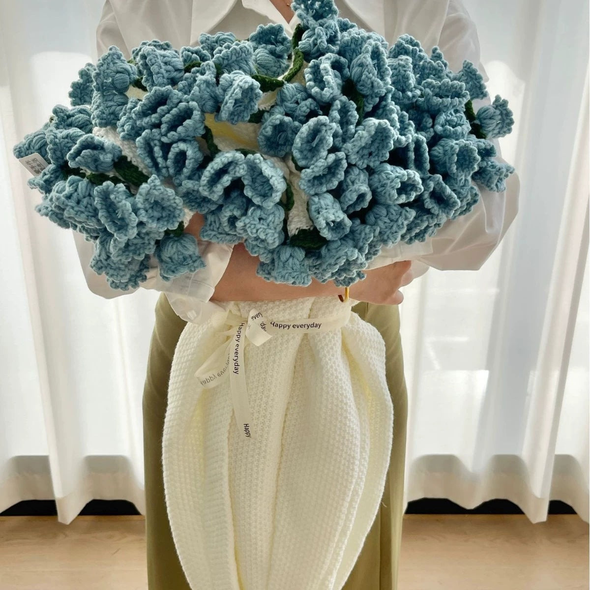 Rose Bouquet Blanket Handmade Nap Flower Blanket