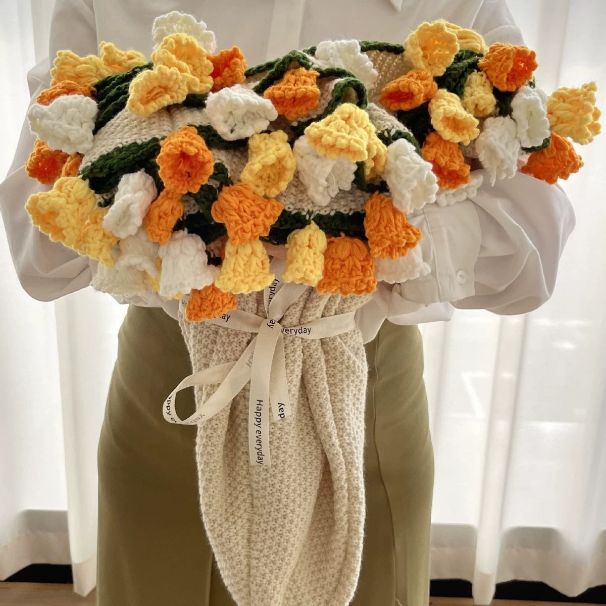 Rose Bouquet Blanket Handmade Nap Flower Blanket