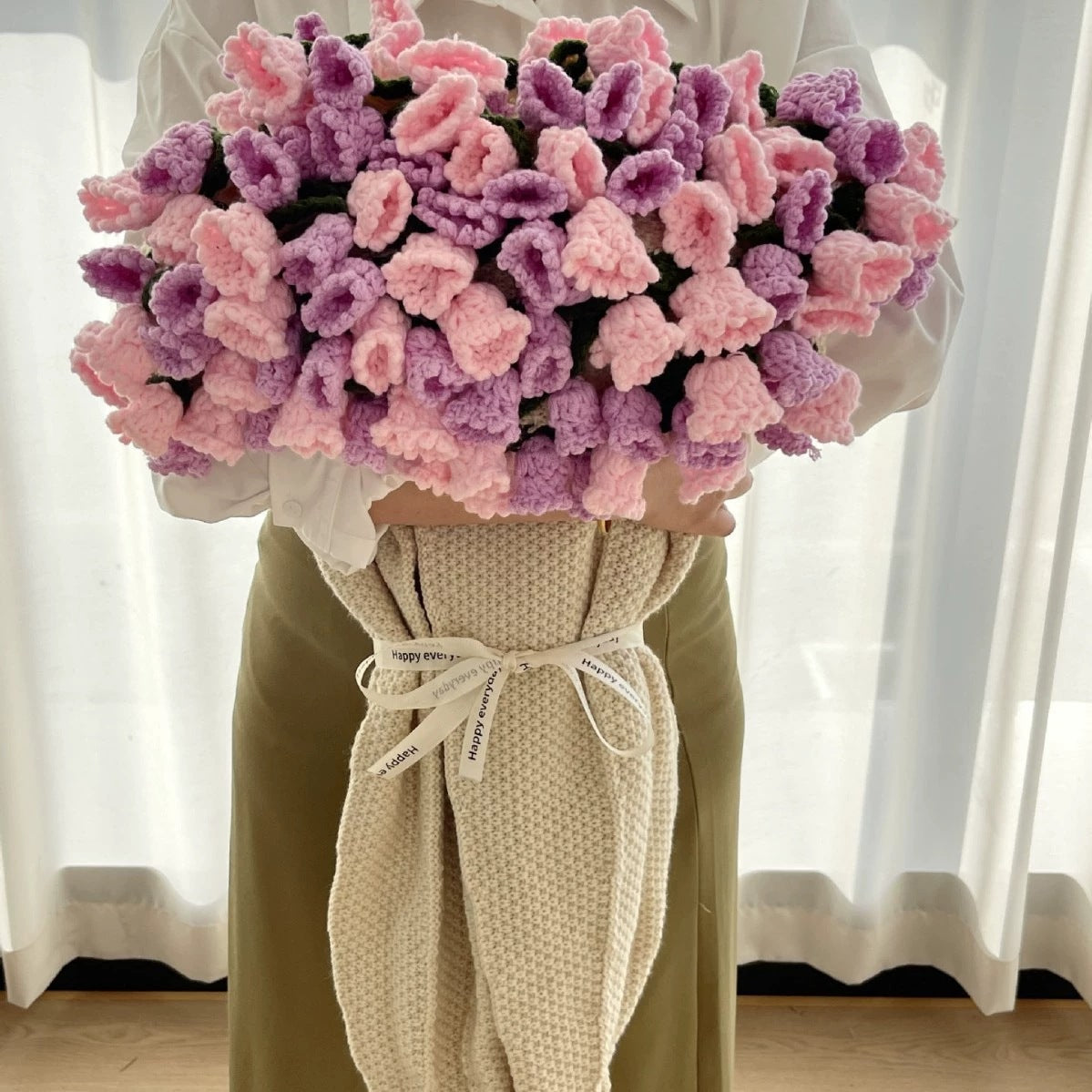 Rose Bouquet Blanket Handmade Nap Flower Blanket